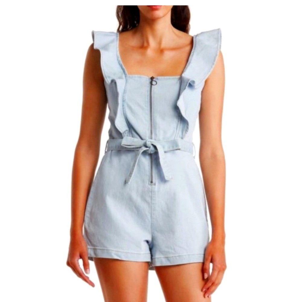 Light Blue Ruffle Romper